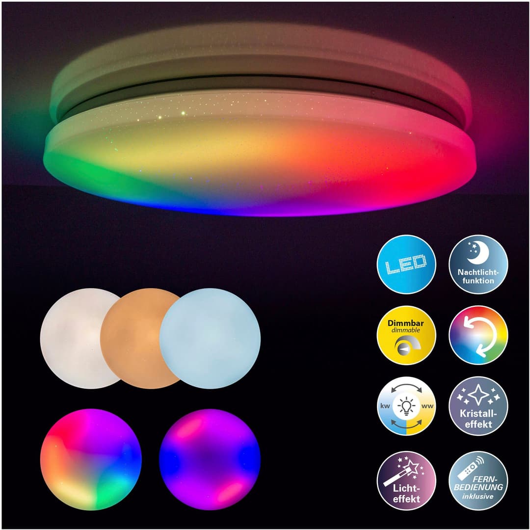 näve LED Deckenleuchte Rainbow | Mehrfarbig