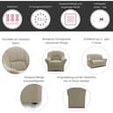 DOMO collection Sessel Bahia | Braun 3