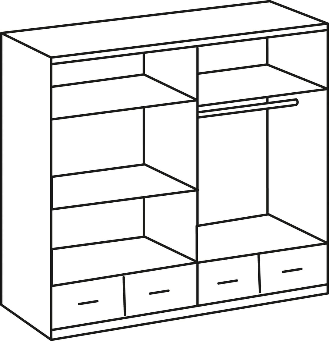 Wimex Kleiderschrank Imago | Weiß