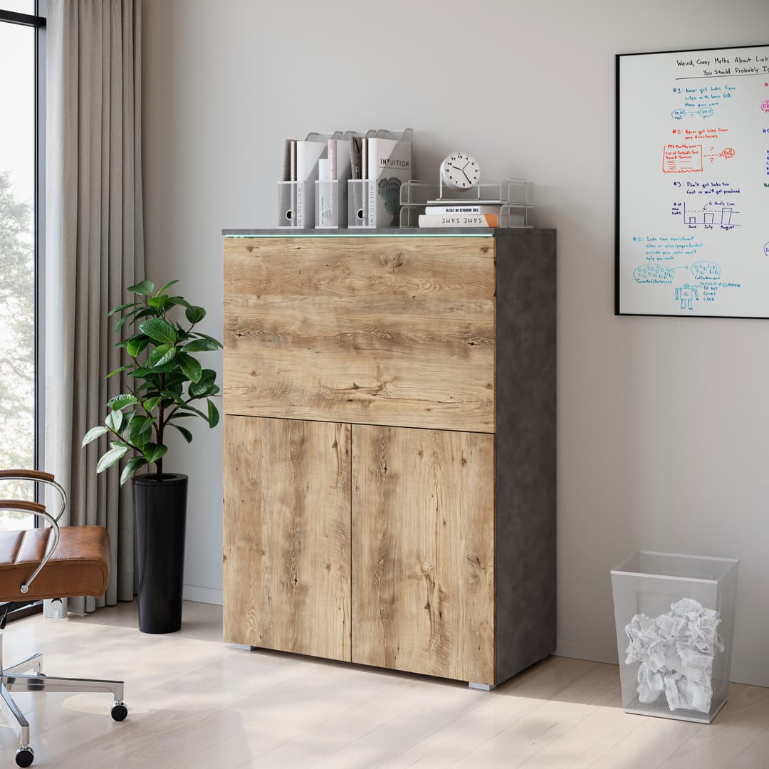 Home affaire PC-Schrank Vera | Holztöne