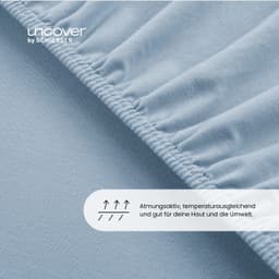 uncover by SCHIESSER Spannbettlaken New Jersey | Blau