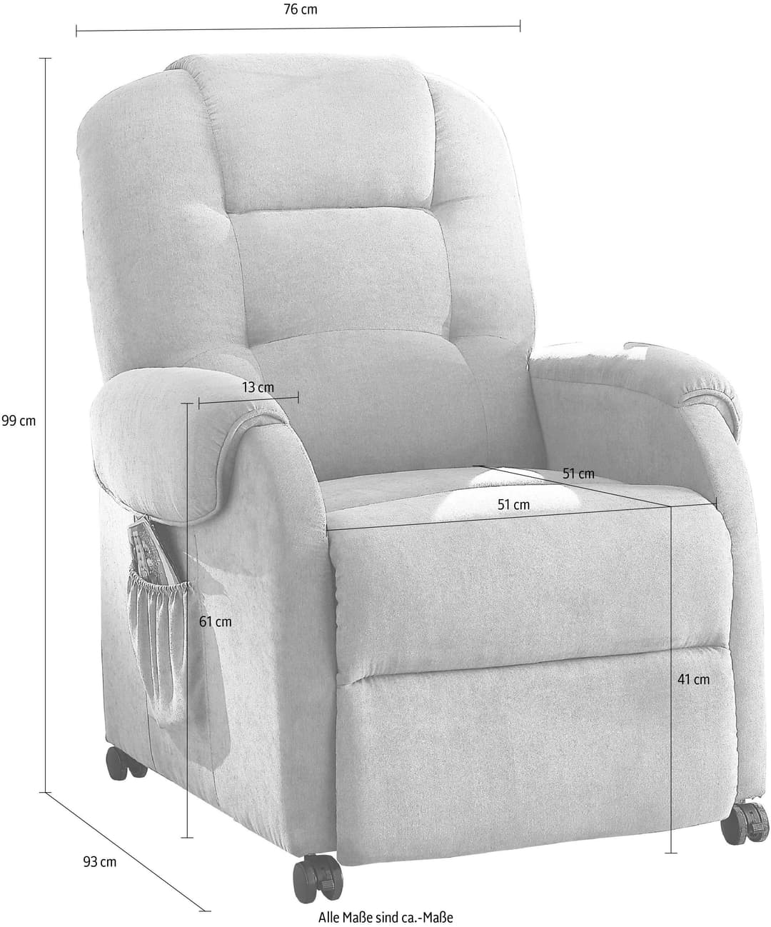 ATLANTIC home collection Relaxsessel Tobi | Beige