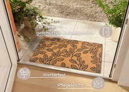 HANSE Home Fußmatte Leafs | Braun