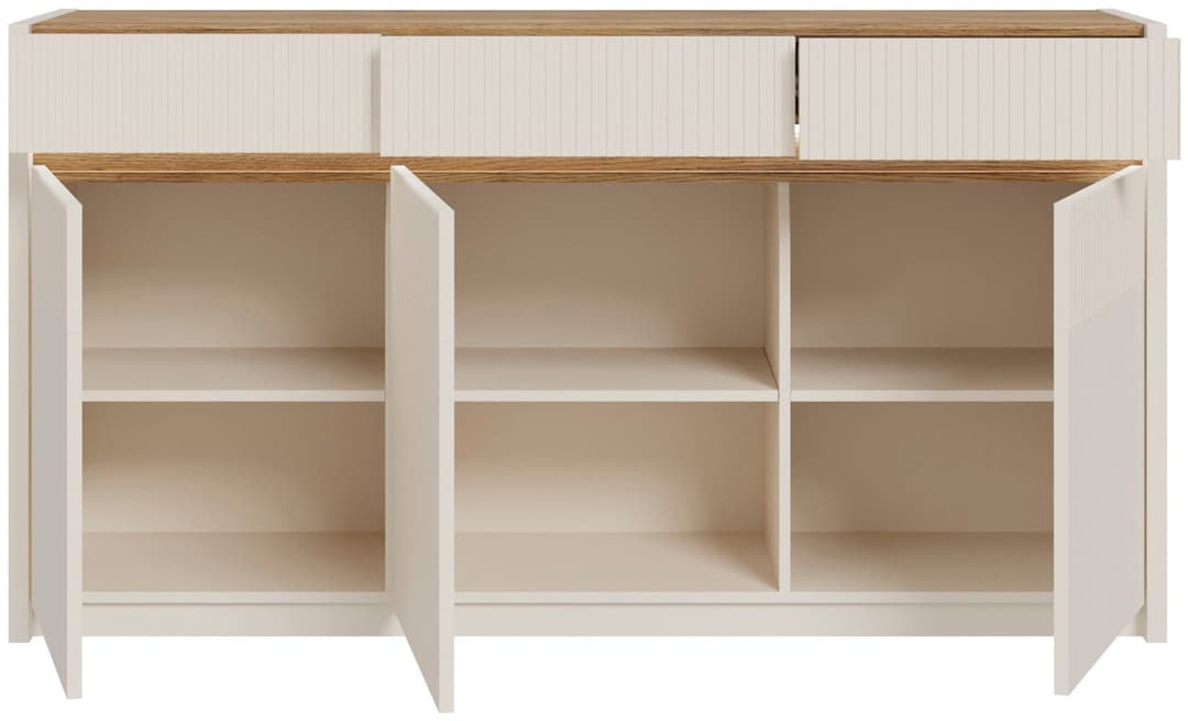 FORTE Oak Squere Sideboard | Beige