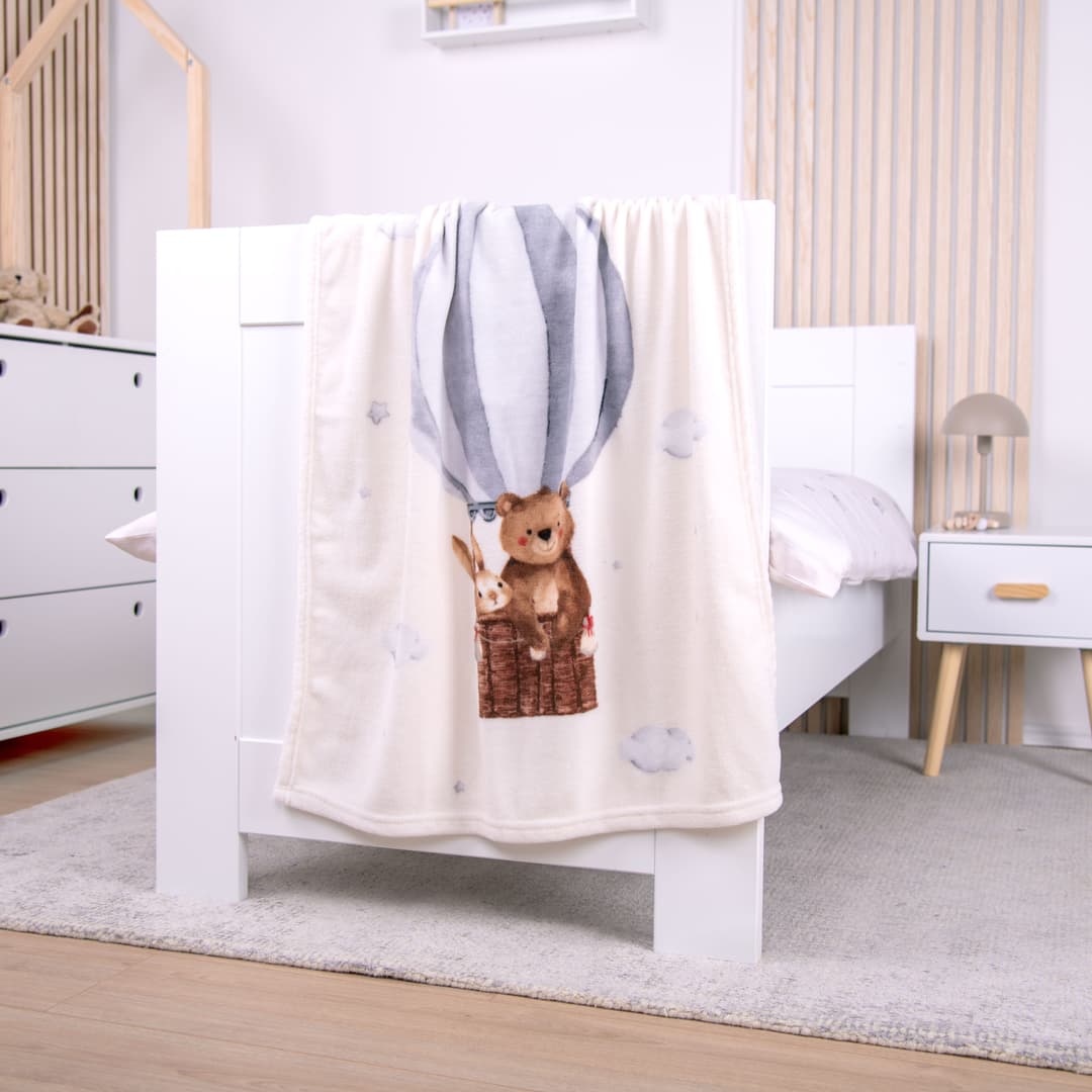 babybest® Kuscheldecke Ballonfahrt | Beige
