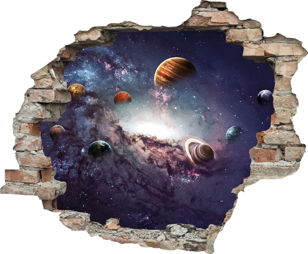 queence Wandtattoo Planeten | Mehrfarbig