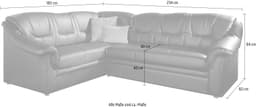 DOMO collection Ecksofa Montana | Schwarz