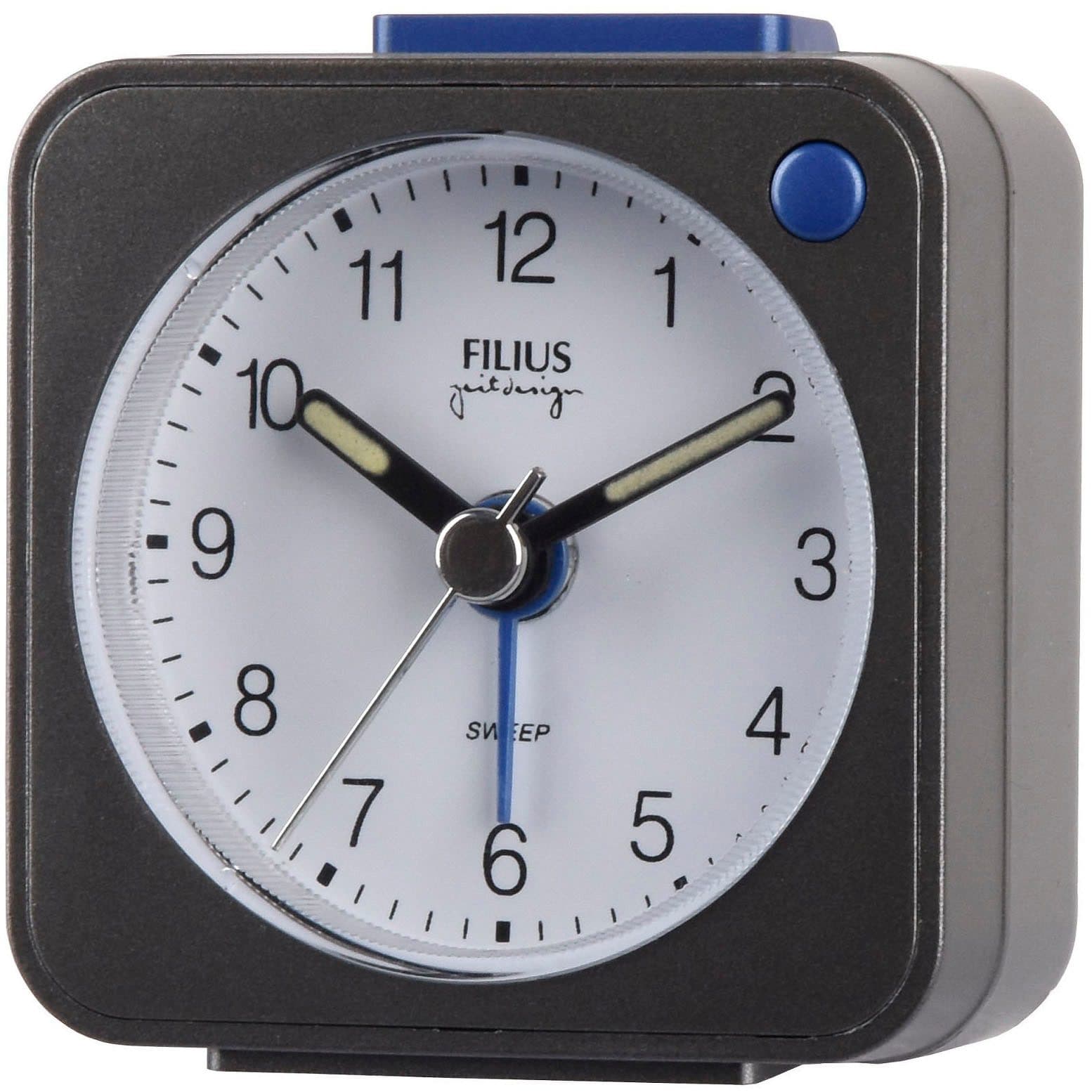 FILIUS zeitdesign Quarzwecker Reisewecker | Grau