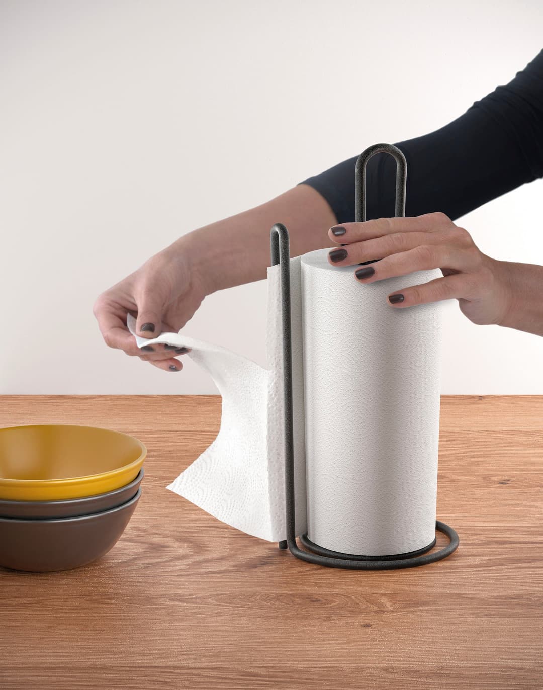 Metaltex My-Roll Lava Küchenrollenhalter | Schwarz