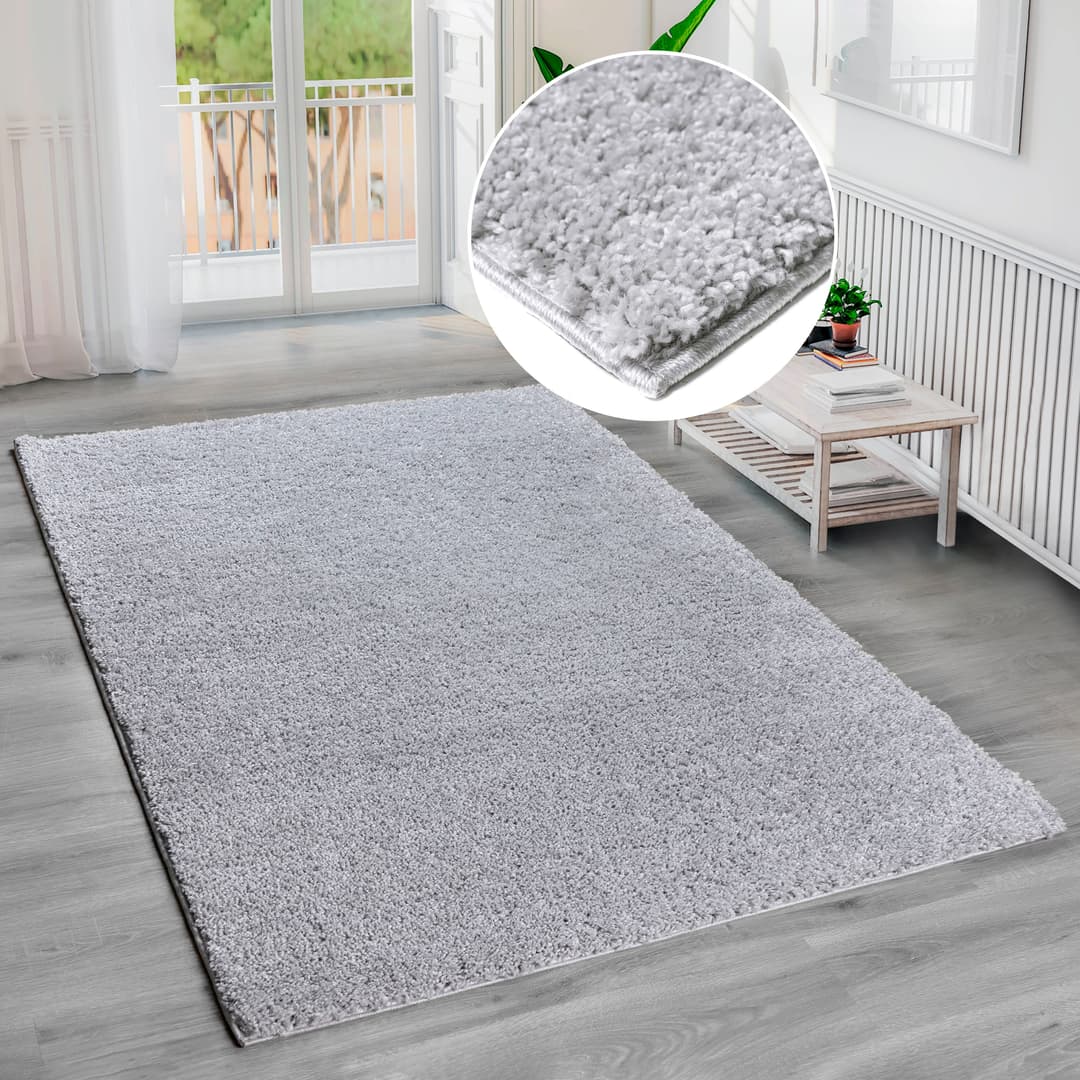 Bruno Banani Shaggy Soft Hochflor-Teppich | Grau