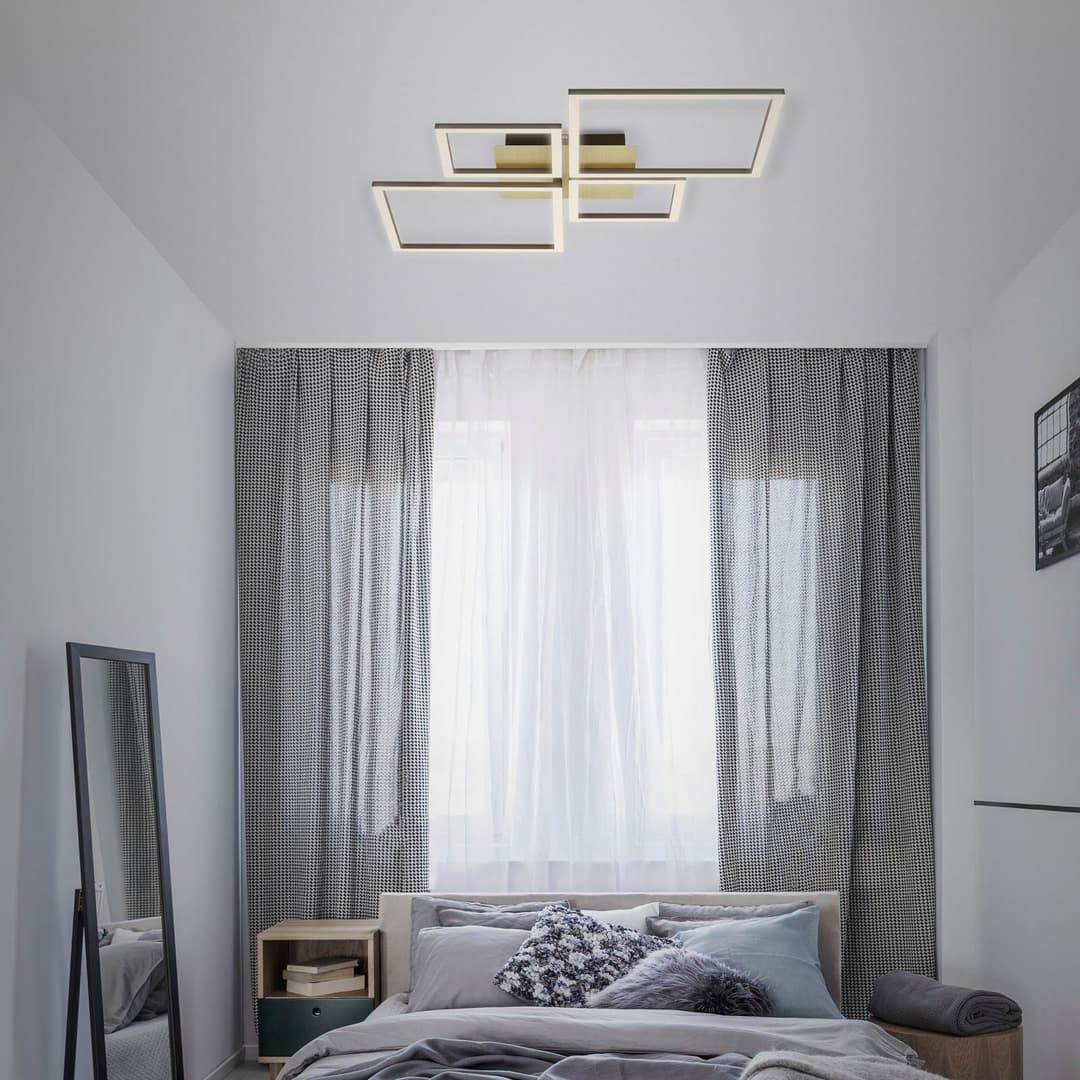 Briloner Leuchten LED Deckenleuchte FRAME | Braun