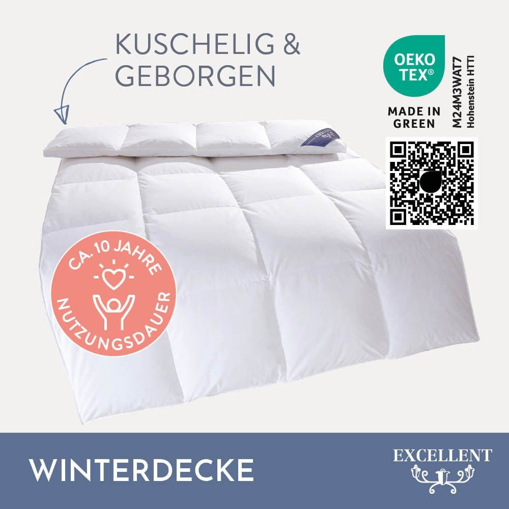 Excellent Gänsedaunenbettdecke Davos | Weiß