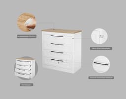 OTTO home Schubkastenkommode Büsum | Weiß