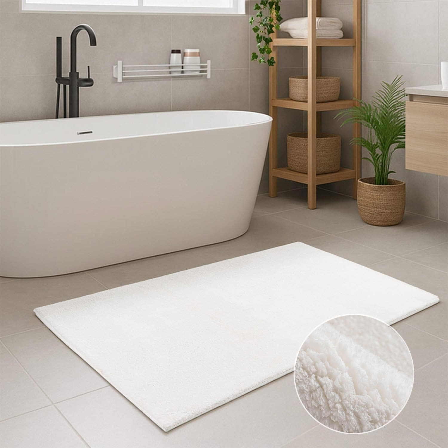 Carpet City Badematte PURE500 | Weiß