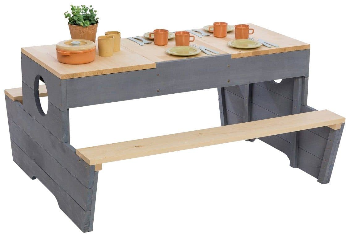 MUDDY BUDDY® Garten-Kindersitzgruppe Creator | Holztöne