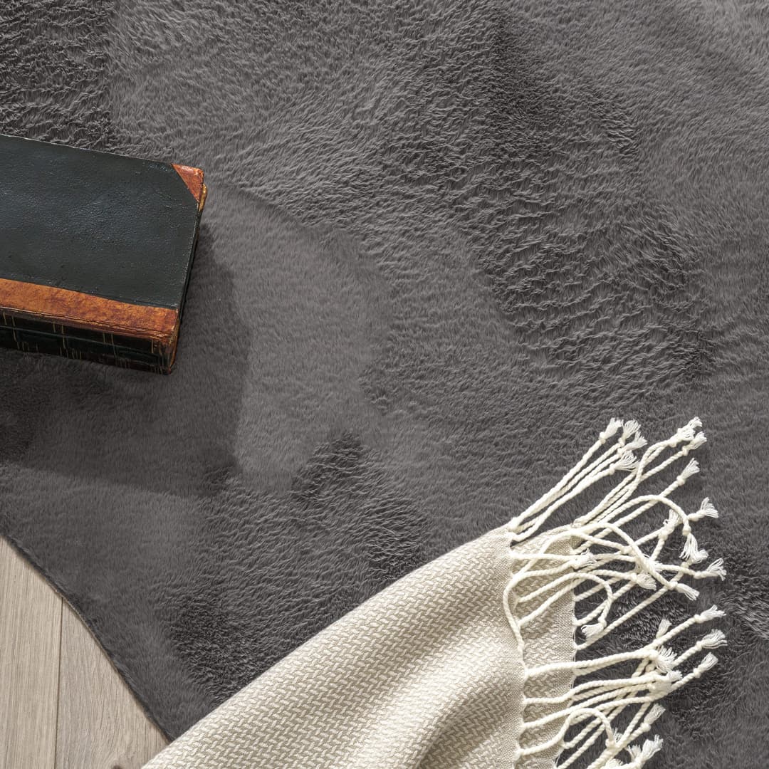 Paco Home Fellteppich Pelt 640 | Grau