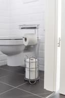 Wenko Toilettenpapierhalter mit Ablage | Silber 2