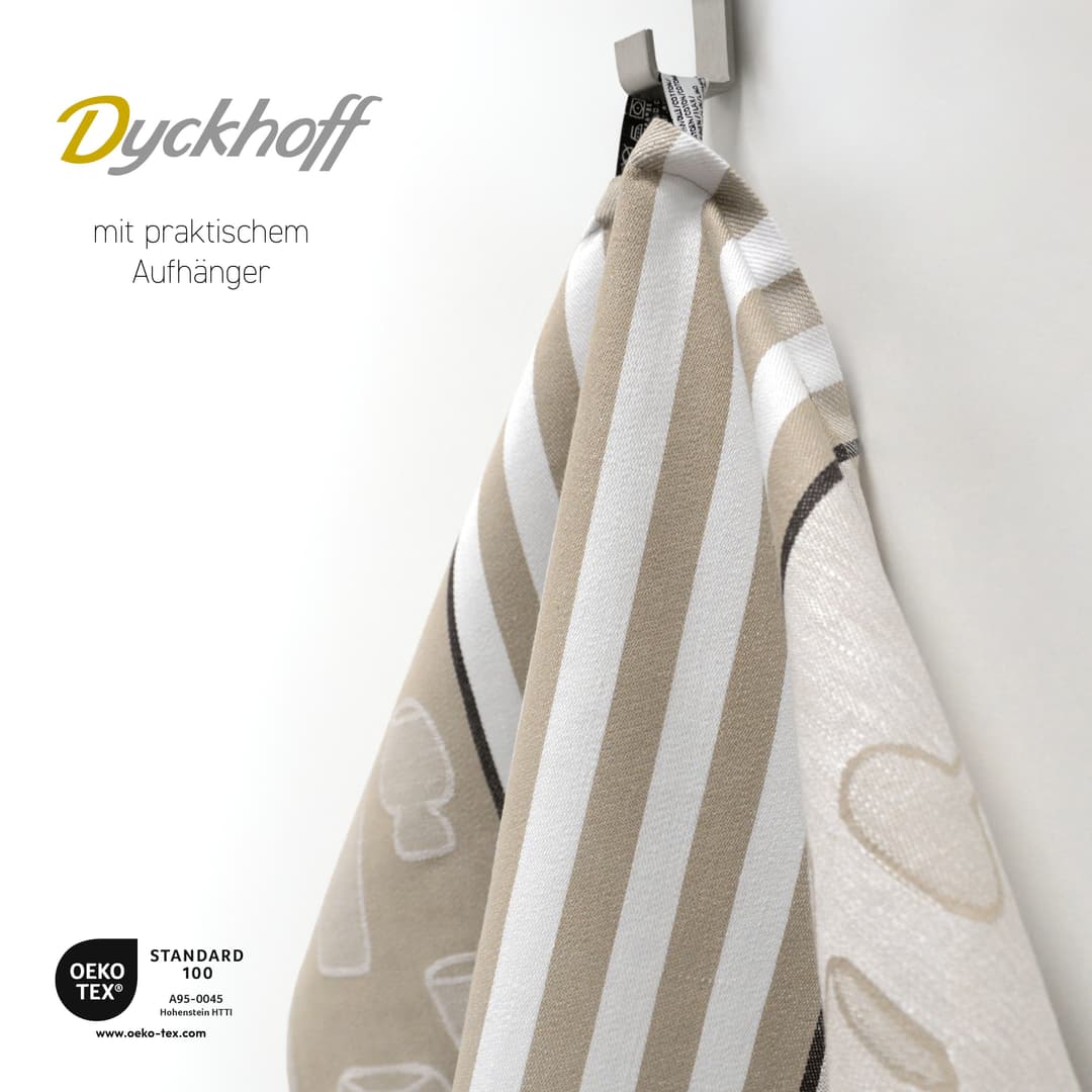 Dyckhoff Geschirrtuch Gläser | Braun