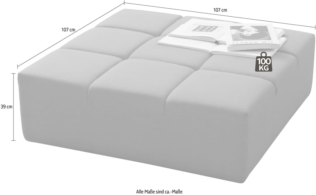 Home affaire Polsterhocker Ancona | Grau