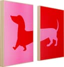 Kare Design Gerahmtes Bild Dog Frankie (2/Set) | Mehrfarbig 2