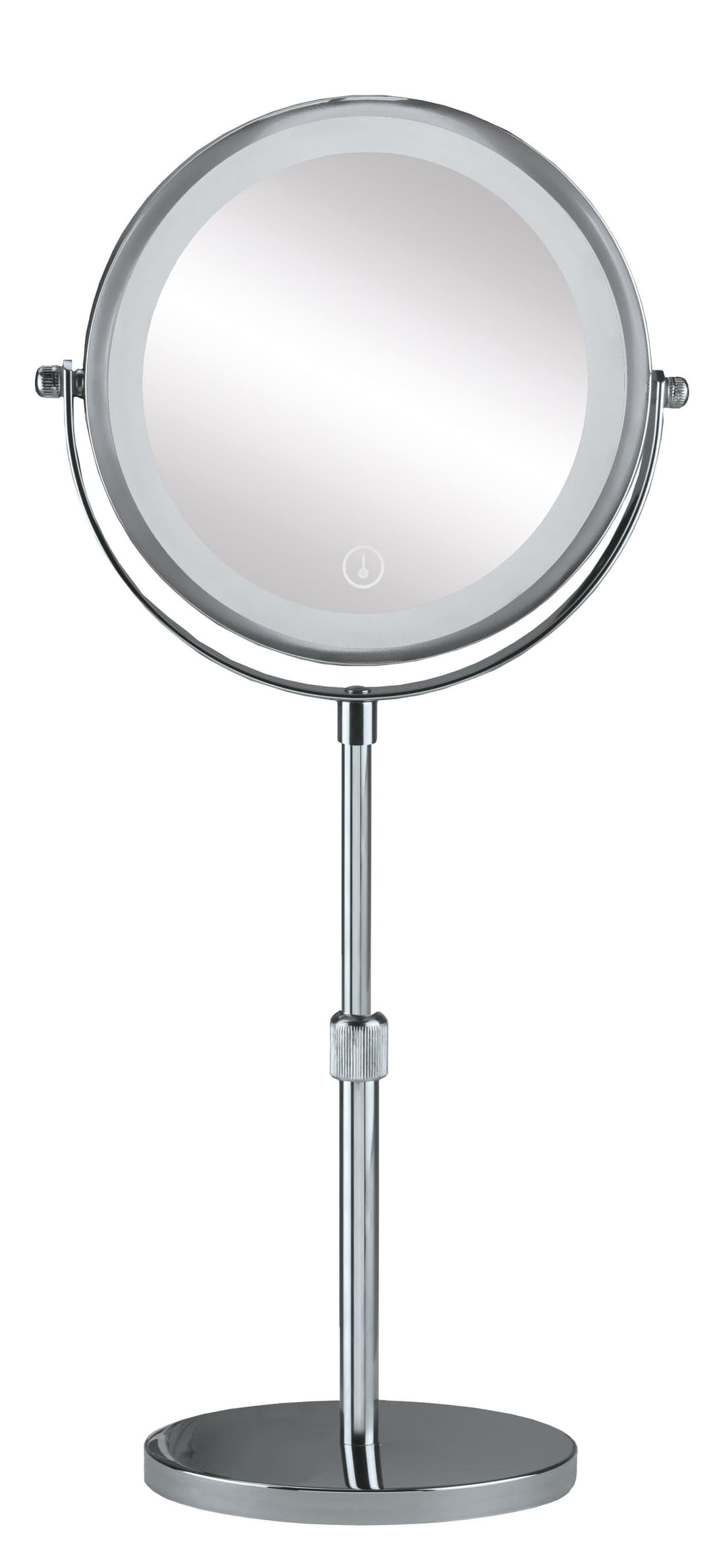 Kleine Wolke LED-Lichtspiegel Level Mirror | Silber