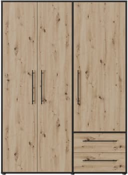 FORTE Mokkaris Kleiderschrank | Holztöne