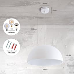 Paco Home Pendelleuchte SAWYER | Weiß
