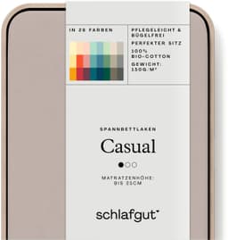 Schlafgut Spannbettlaken CASUAL | Beige