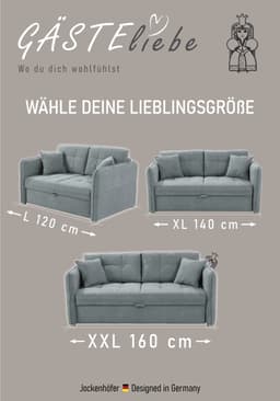 Jockenhöfer Gruppe Schlafsofa Leon | Grau