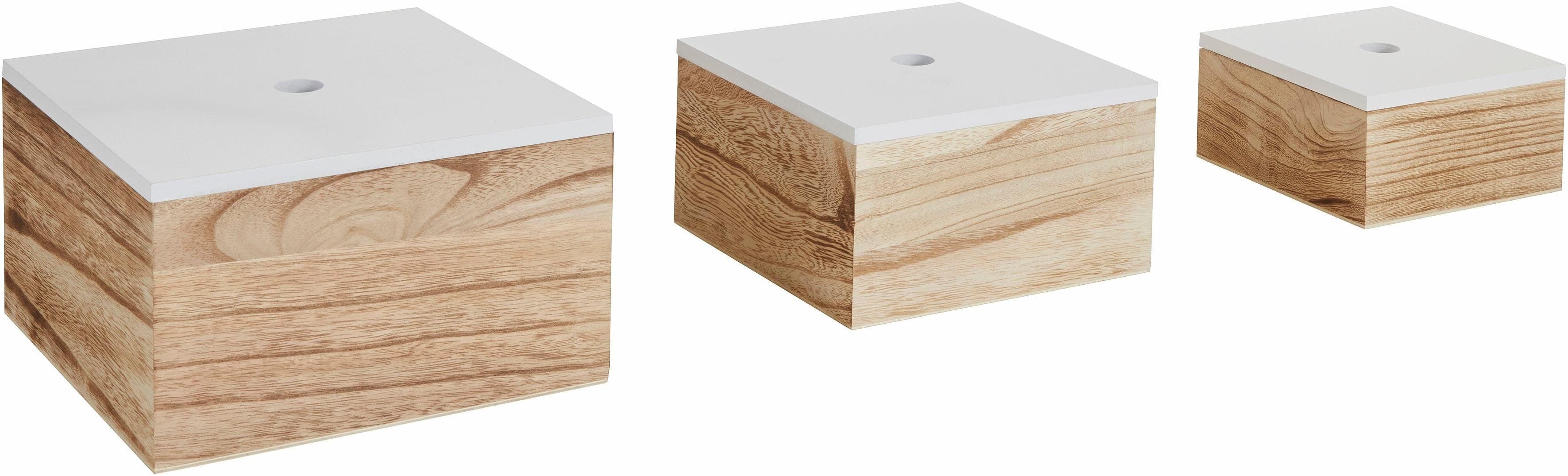 Zeller Present Aufbewahrungsboxen-Set | Holztöne