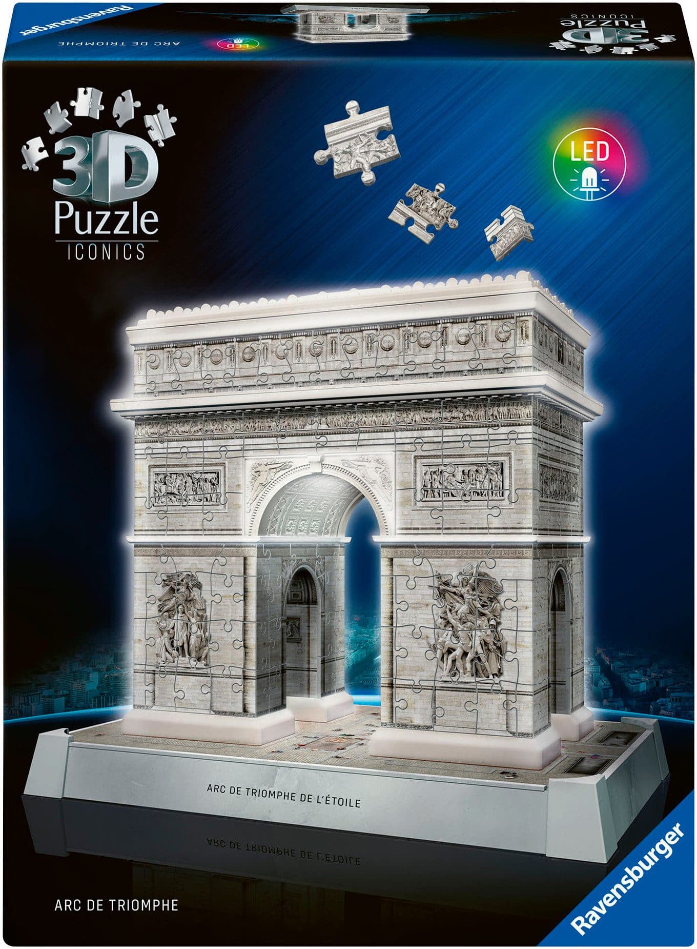Ravensburger 3D-Puzzle Iconics: Triumphbogen Paris | Mehrfarbig