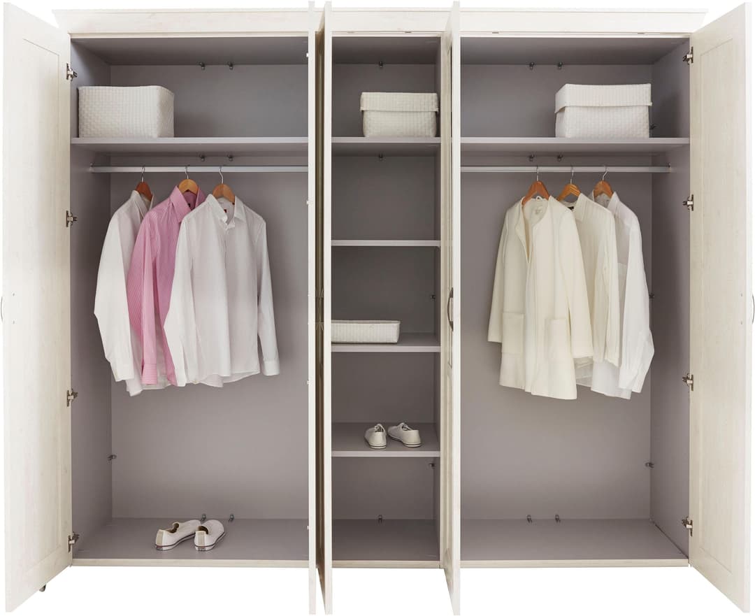 FORTE Kleiderschrank Kashmir | Weiß