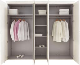 FORTE Kleiderschrank Kashmir | Weiß