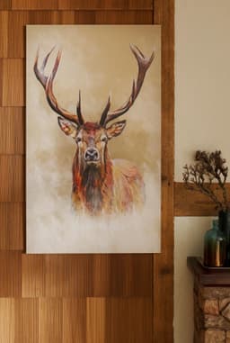 Reinders! Wandbild Hirsch | Braun