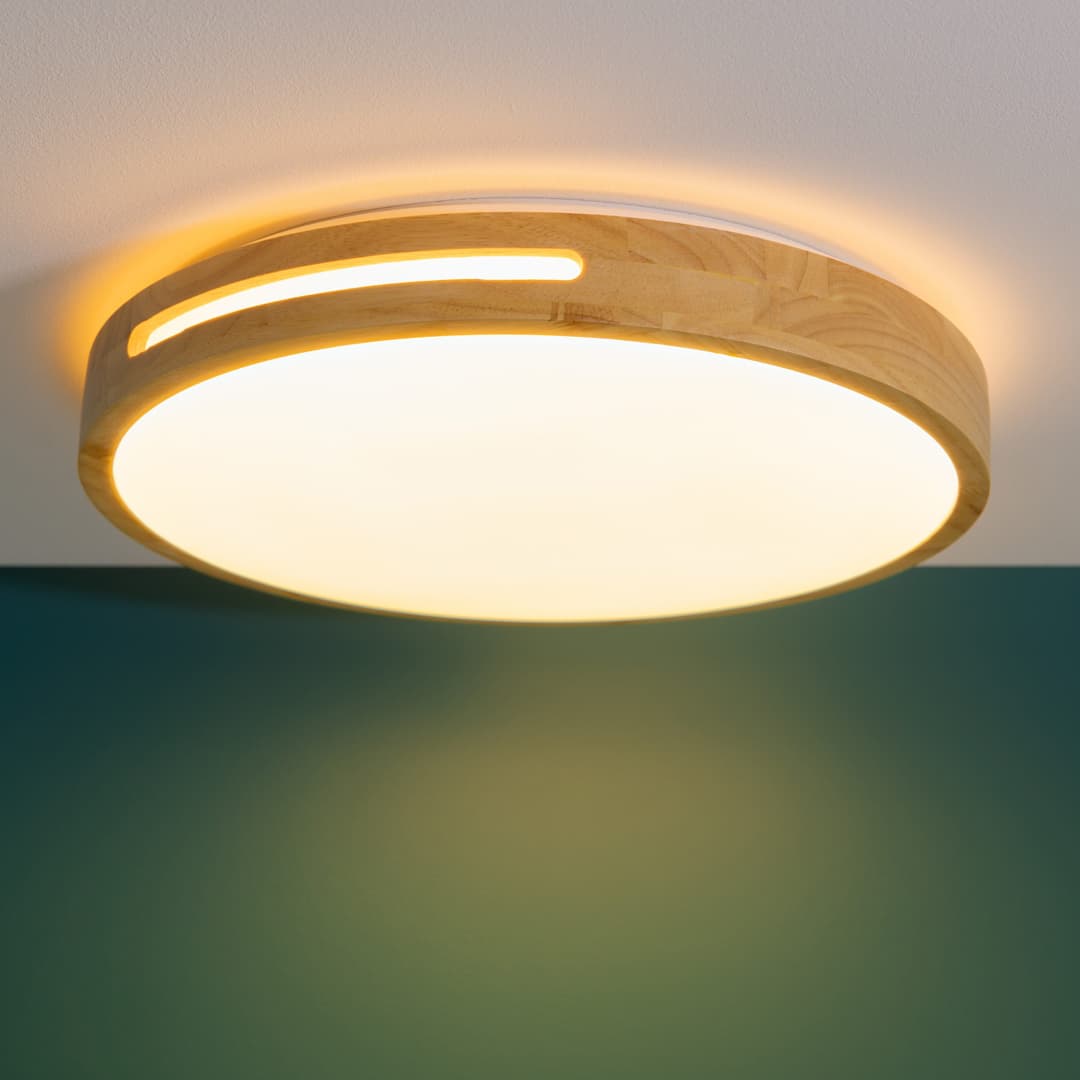 Brilliant LED Deckenleuchte Woodbury | Holztöne