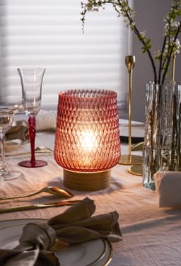 Pauleen LED Tischleuchte Rose Glamour | Rosa