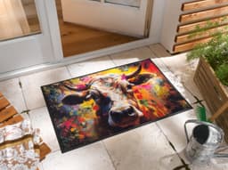 wash+dry by Kleen-Tex Fußmatte Cowy McCow | Mehrfarbig