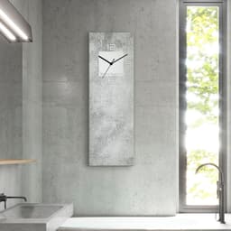 Bruno Banani Wanduhr Beton auf Glas | Grau