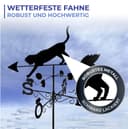 WENKO Wetterfahne Katze | Schwarz 4