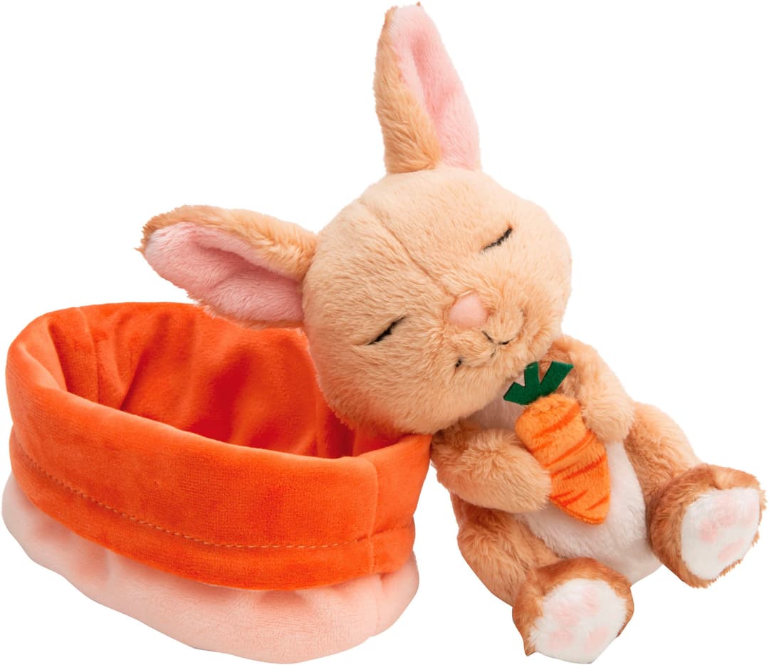 Nici Kuscheltier Sleeping Pets GREEN, Hase 12 cm, schlafend im | Braun
