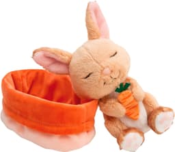 Nici Kuscheltier Sleeping Pets GREEN, Hase 12 cm, schlafend im | Braun