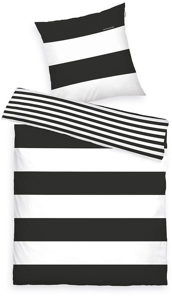 TOM TAILOR HOME Wendebettwäsche SIENA | Schwarz