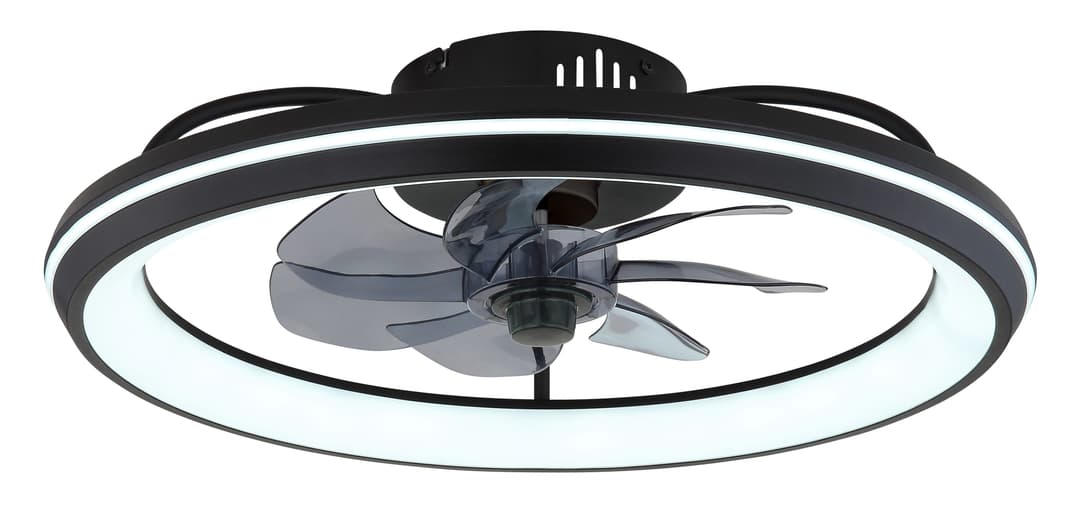 GLOBO LIGHTING CELESTE Deckenleuchte mit Ventilator | Schwarz