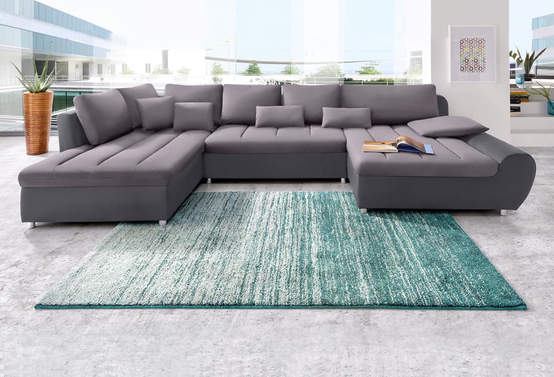 Wohnlandschaft Bandos U-Form | Grau