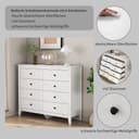 OTTO home Schubkastenkommode Borkum Sideboard Anrichte mit 6 | Weiß 3