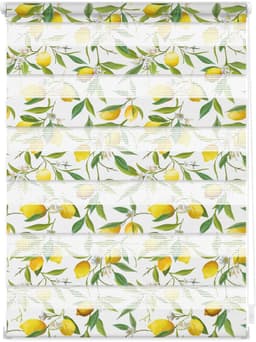 Doppelrollo Duo Rollo Motiv Limone | Gelb