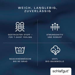 Schlafgut CASUAL Spannbettlaken | Blau