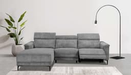 OTTO home Ecksofa LUND Cord | Grau
