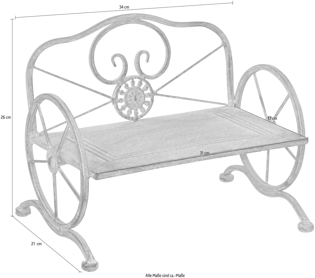 HOFMANN LIVING AND MORE Dekoobjekt Blumenbank | Grau