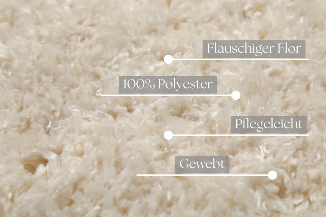 OTTO home Hochflor-Teppich Saul | Weiß